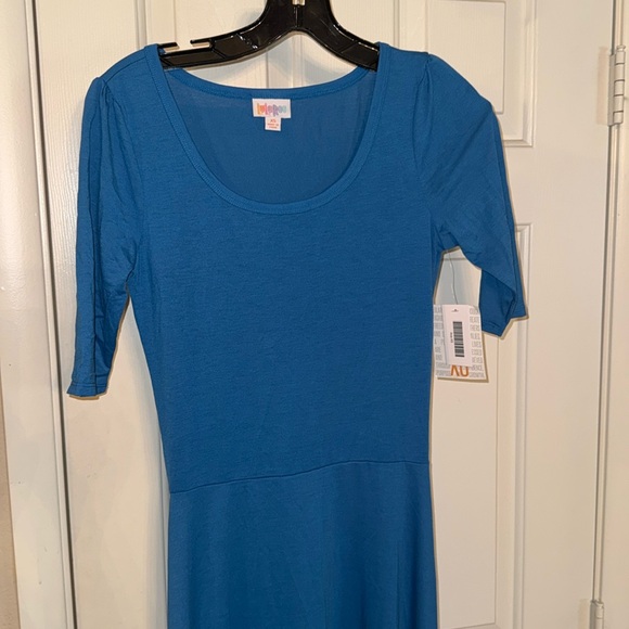 NWT Lularoe Ana XS Blue solid - Picture 3 of 7
